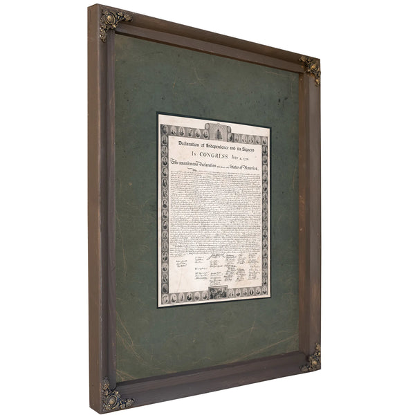 Declaration of Independence and Its Signers 196 — Bourbon Framed Canvas Print | Bella Frye