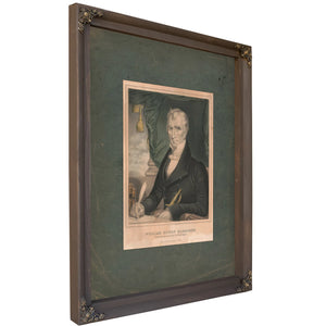 William Henry Harrison_ Ninth President of the United States 1835 1856 — Bourbon Framed Canvas Print | Bella Frye