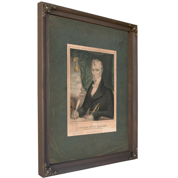 William Henry Harrison_ Ninth President of the United States 1835 1856 — Bourbon Framed Canvas Print | Bella Frye