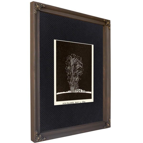 The Sun's Violent Breath 1892 Solar Prominence Study — Bourbon Framed Canvas Print | Bella Frye