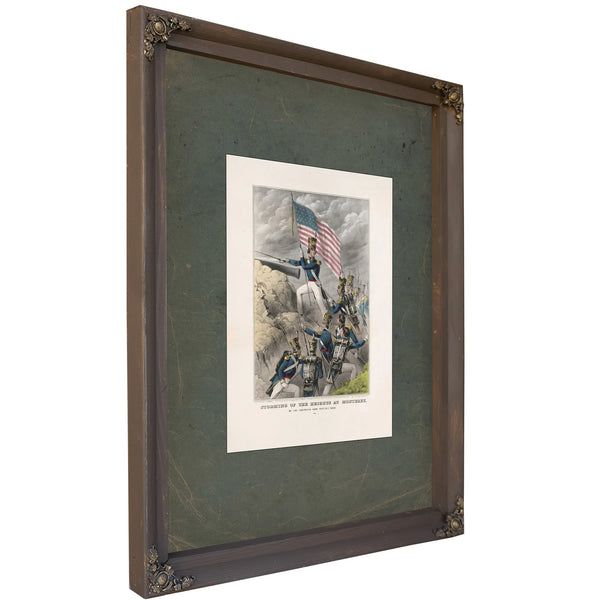 Storming of the Heights at Monterey_ by the American Army Sept 21st 1846 1846 — Bourbon Framed Canvas Print | Bella Frye