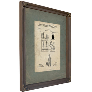 The Bauer Bottling Apparatus — Patent Archive Print — Framed Wall Art Room View | Bella Frye