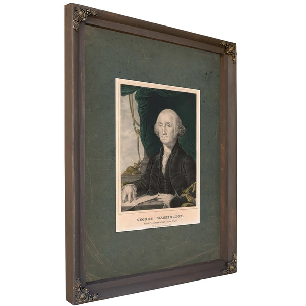 George Washington First President of the United States 1835 1856 — Bourbon Framed Canvas Print | Bella Frye