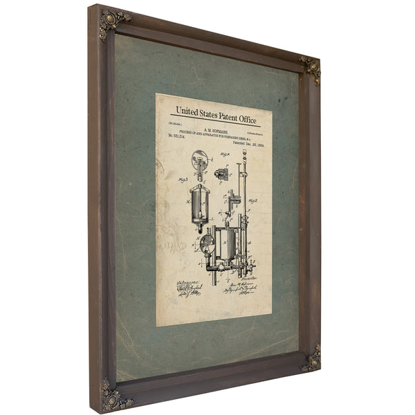 The Hofmann Brewing Apparatus — Patent Archive Print — Framed Wall Art Room View | Bella Frye