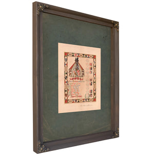 Arms of Washington and Pedigree of Washington 1858 — Bourbon Framed Canvas Print | Bella Frye