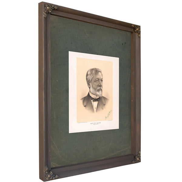 Men of Mark Library Edition James G Blaine 1884 — Bourbon Framed Canvas Print | Bella Frye