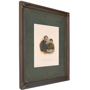 Abraham Lincoln and His Son Thad 186 188 — Bourbon Framed Canvas Print | Bella Frye