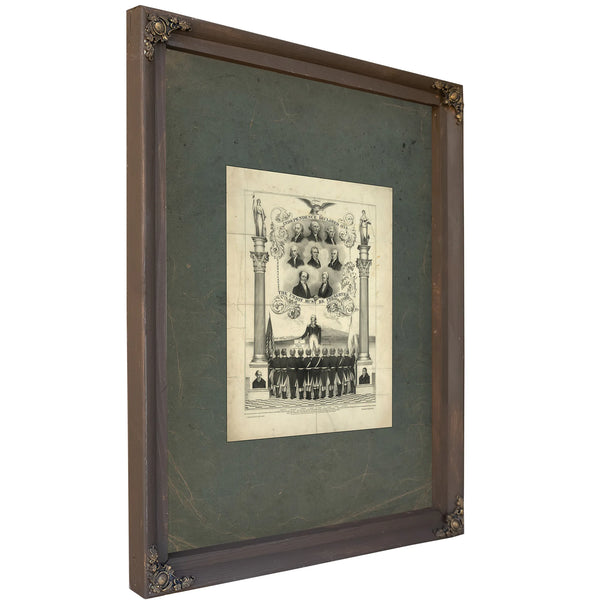 Independence Declared 1776 the Union Must Be Preserved 1839 — Bourbon Framed Canvas Print | Bella Frye