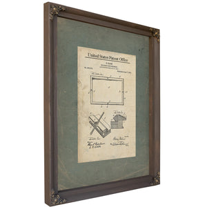 United States Patent No. 96574 Billiard Cue Powderer by Harry Nahm (191) — Bourbon Framed Canvas Print | Bella Frye