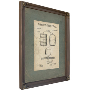The Coopers Blueprint Patent Vessel No 6113 — Framed Wall Art Room View | Bella Frye