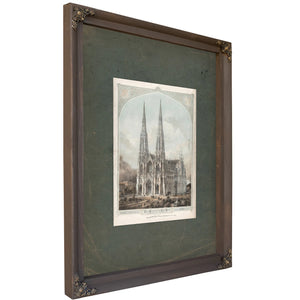 New Cathedral of New York Fifth Avenue 1859 — Bourbon Framed Canvas Print | Bella Frye