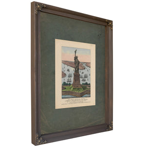 The Great Bartholdi Statue Liberty Enlightening the World 1885 — Bourbon Framed Canvas Print | Bella Frye