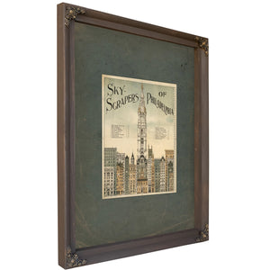 Sky Scrapers of Philadelphia 1898 — Bourbon Framed Canvas Print | Bella Frye