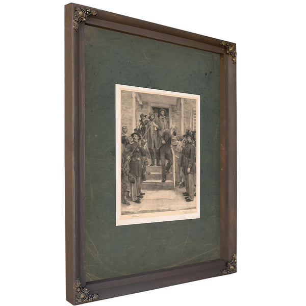 The Last Moments of John Brown Leaving the Jail on the Morning of His Execution 1885 — Bourbon Framed Canvas Print | Bella Fr