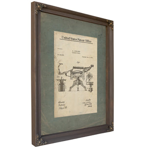 The Barbers Throne Patent Print — Bourbon Framed Canvas Print | Bella Frye
