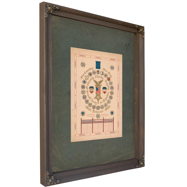 One Country One Flag Grand Army of the Republic 1889 — Bourbon Framed Canvas Print | Bella Frye