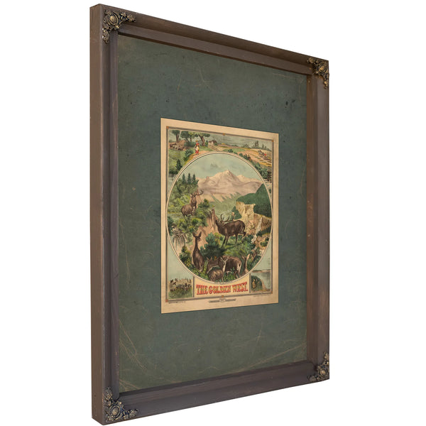 The Golden West 19th Century — Bourbon Framed Canvas Print | Bella Frye