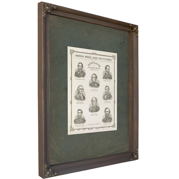 American Heroes Sages and Statesmen 19th Century — Bourbon Framed Canvas Print | Bella Frye