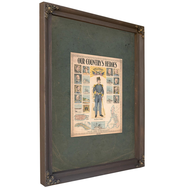 Our Countrys Heros 1899 — Bourbon Framed Canvas Print | Bella Frye