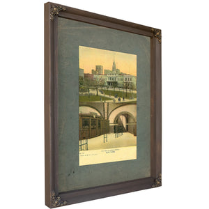 The Underground Passage at City Hall — Bourbon Framed Canvas Print | Bella Frye
