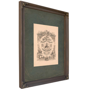 In Memory of Our Hero Chieftain Patriot Soldier and Statesman Ulysses S Grant 1885 — Bourbon Framed Canvas Print | Bella Frye