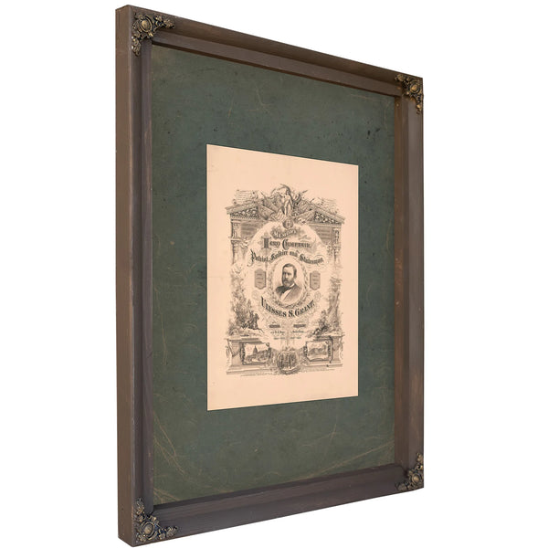 In Memory of Our Hero Chieftain Patriot Soldier and Statesman Ulysses S Grant 1885 — Bourbon Framed Canvas Print | Bella Frye