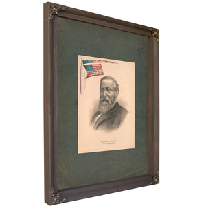 Benjamin Harrison Republican Candidate for President 1881 — Bourbon Framed Canvas Print | Bella Frye