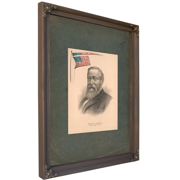Benjamin Harrison Republican Candidate for President 1881 — Bourbon Framed Canvas Print | Bella Frye