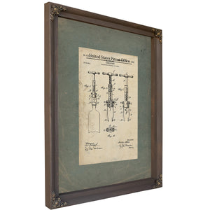 The Stiles Corkscrew Patent of 1898 — a Victorian Study in Extraction — Framed Wall Art Room View | Bella Frye