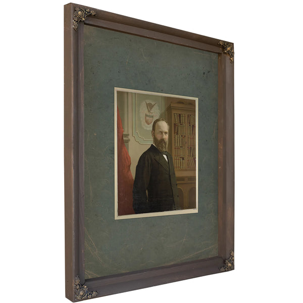 The Late President James a Garfield 1881 — Bourbon Framed Canvas Print | Bella Frye
