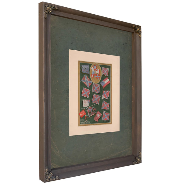 Various Flags Carried by the Confederate Armies 189 — Bourbon Framed Canvas Print | Bella Frye