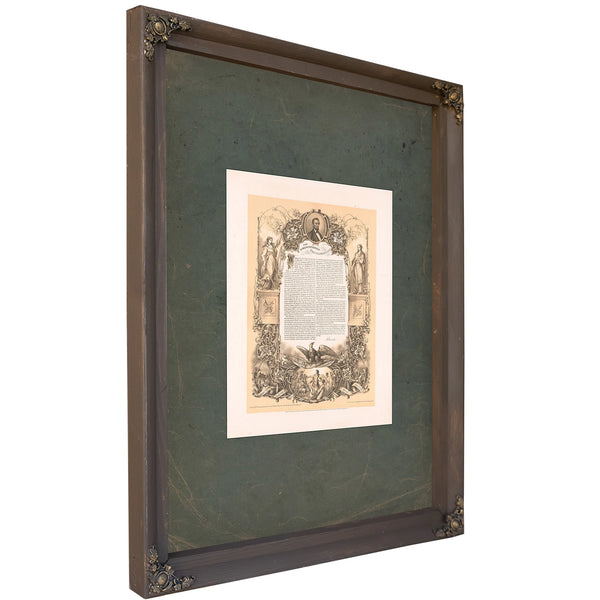 The Emancipation Proclamation 1863 — Bourbon Framed Canvas Print | Bella Frye