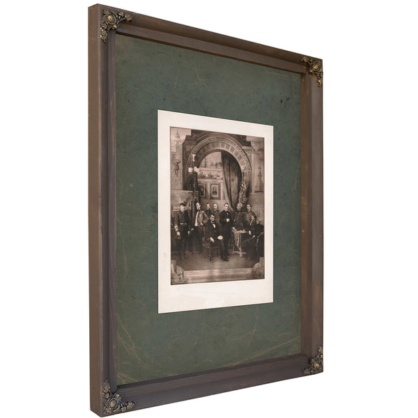 President Abraham Lincoln and His Generals 1884 — Bourbon Framed Canvas Print | Bella Frye