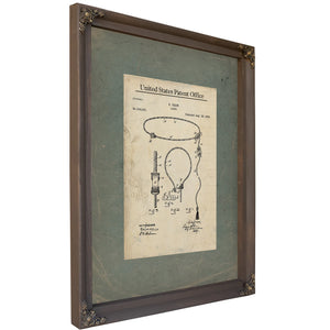 Us Patent No. 5455 Lasso by E Shaw August 29 1893 — Bourbon Framed Canvas Print | Bella Frye