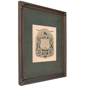 Ancient Order of United Workmen Purity Education Elevation of Mankind 1881 — Bourbon Framed Canvas Print | Bella Frye