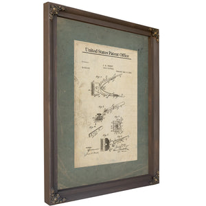 The Barbers Instrument Patent No. 51619 — Bourbon Framed Canvas Print | Bella Frye