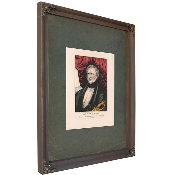 Winfield Scott Whig Candidate for Fourteenth President of the United States 1852 — Bourbon Framed Canvas Print | Bella Frye