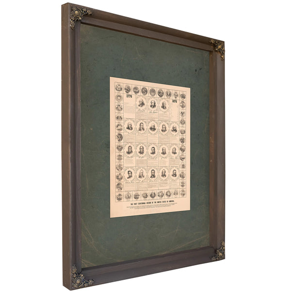 The First Centennial Record of the United States of America 1876 — Bourbon Framed Canvas Print | Bella Frye
