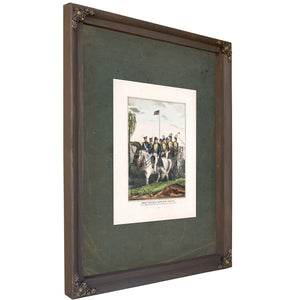 General Taylor and His Staff on the Morning Before the Battle of Buena Vista 1847 — Bourbon Framed Canvas Print | Bella Frye