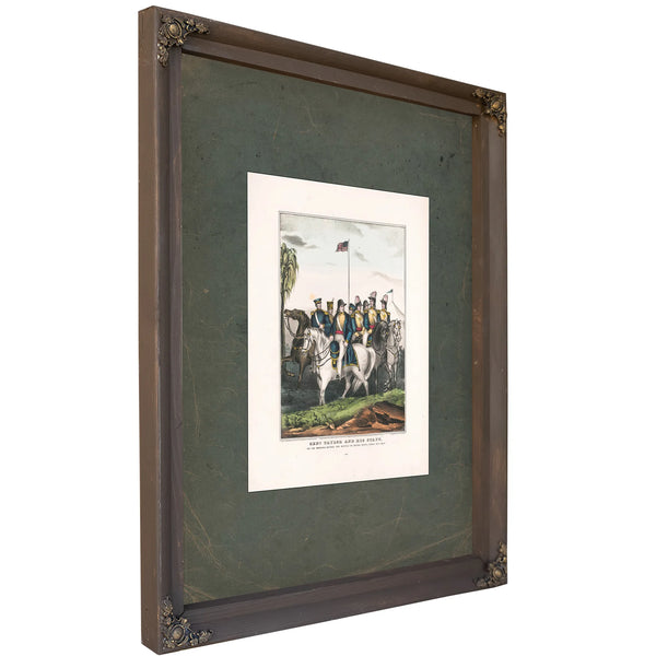 General Taylor and His Staff on the Morning Before the Battle of Buena Vista 1847 — Bourbon Framed Canvas Print | Bella Frye