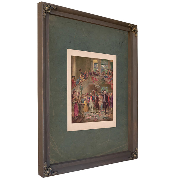 When John Paul Jones Came Home 1918 — Bourbon Framed Canvas Print | Bella Frye
