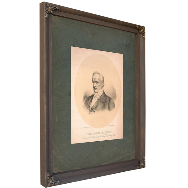 Hon James Buchanan Democratic Candidate for the Presidency 1856 1856 — Bourbon Framed Canvas Print | Bella Frye