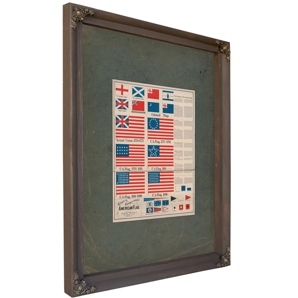 Goffs Evolution of the American Flag 197 — Bourbon Framed Canvas Print | Bella Frye