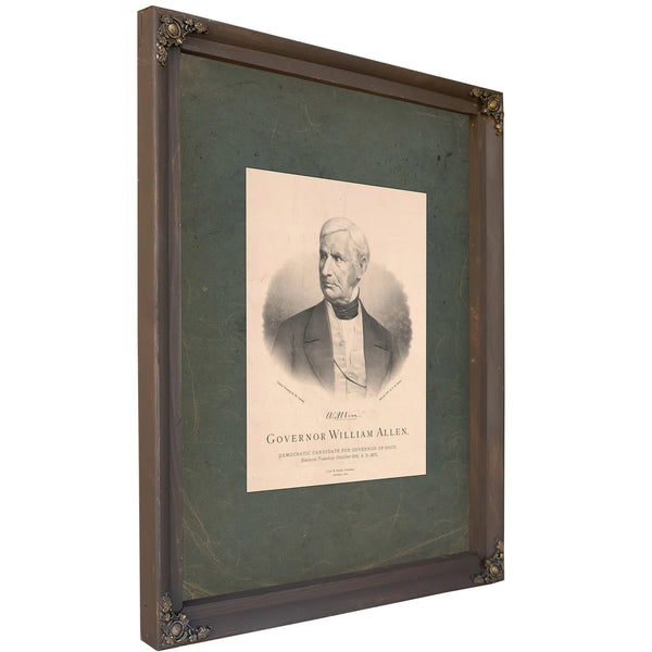 Governor William Allen Democratic Candidate for Governor of Ohio 1875 — Bourbon Framed Canvas Print | Bella Frye