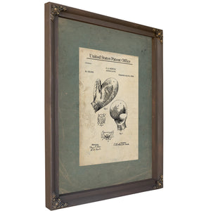 Us Patent No. 523568 Boxing Glove by Oa Burton July 24 1894 — Bourbon Framed Canvas Print | Bella Frye