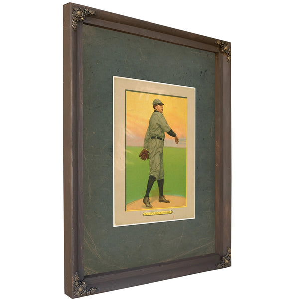 Cy Young Cleveland Naps Baseball Card Portrait 5 — Bourbon Framed Canvas Print | Bella Frye