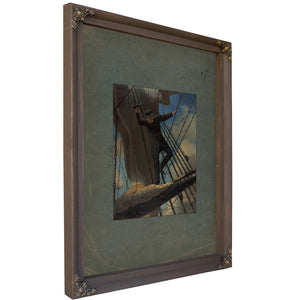 Lashed to the Shroudsfarragut Passing the Forts at Mobile in His Flagship Hartford 1864 187 — Bourbon Framed Canvas Print | B
