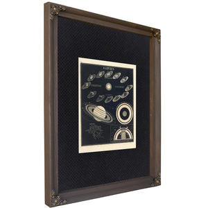 Saturn's Cosmic Theater Celestial Mechanics of the Ringed World — Bourbon Framed Canvas Print | Bella Frye