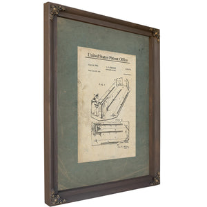 Us Patent No. 339772 Bowling Alley by Luther G Simjian June 19 1962 — Bourbon Framed Canvas Print | Bella Frye