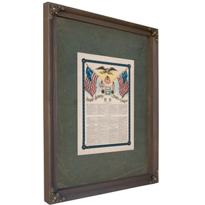 Origin and History of the Stars and Stripes 1899 — Bourbon Framed Canvas Print | Bella Frye